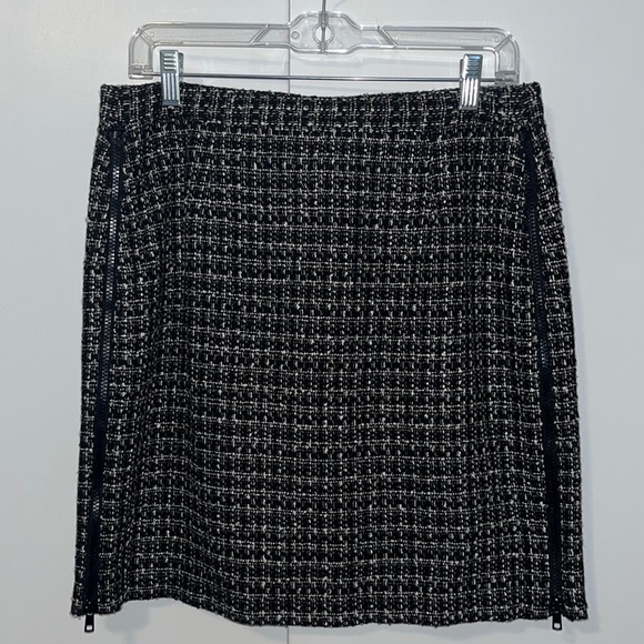 Laundry by Shelli Segal Tweed Double Side Zip Mini Pencil Skirt Women’s 8 - Picture 1 of 7